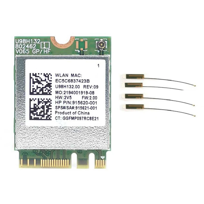 RTL8821CE 802.11 AC 1X1 Wi-Fi + BT 4.2 Комбинирана Карта адаптер СЕП 915621-001 Безжична Мрежова карта за Hp ProBook серия 450 G5